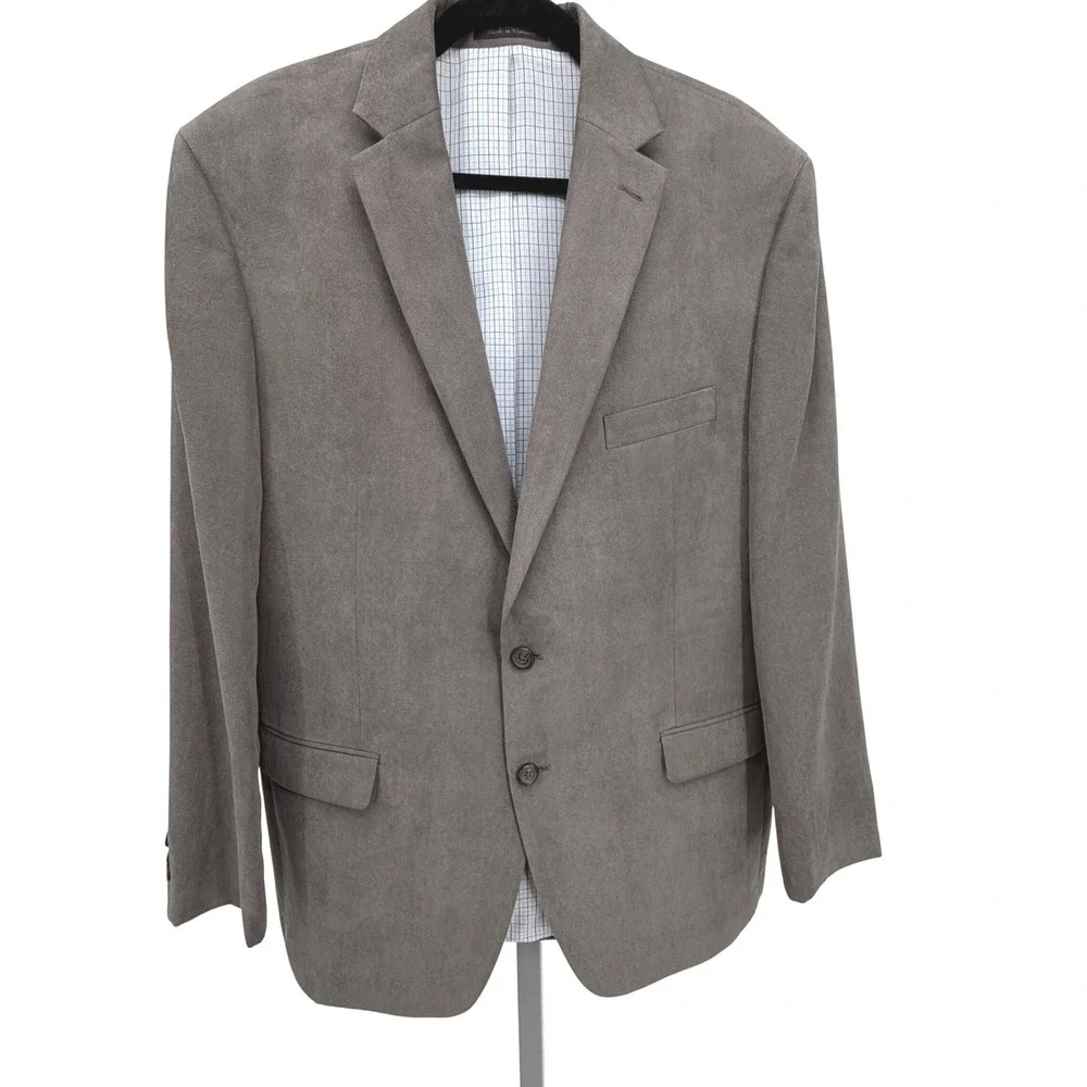 Lauren Ralph Lauren Blazer 46R Gray Sport Coat Classic 2 Button